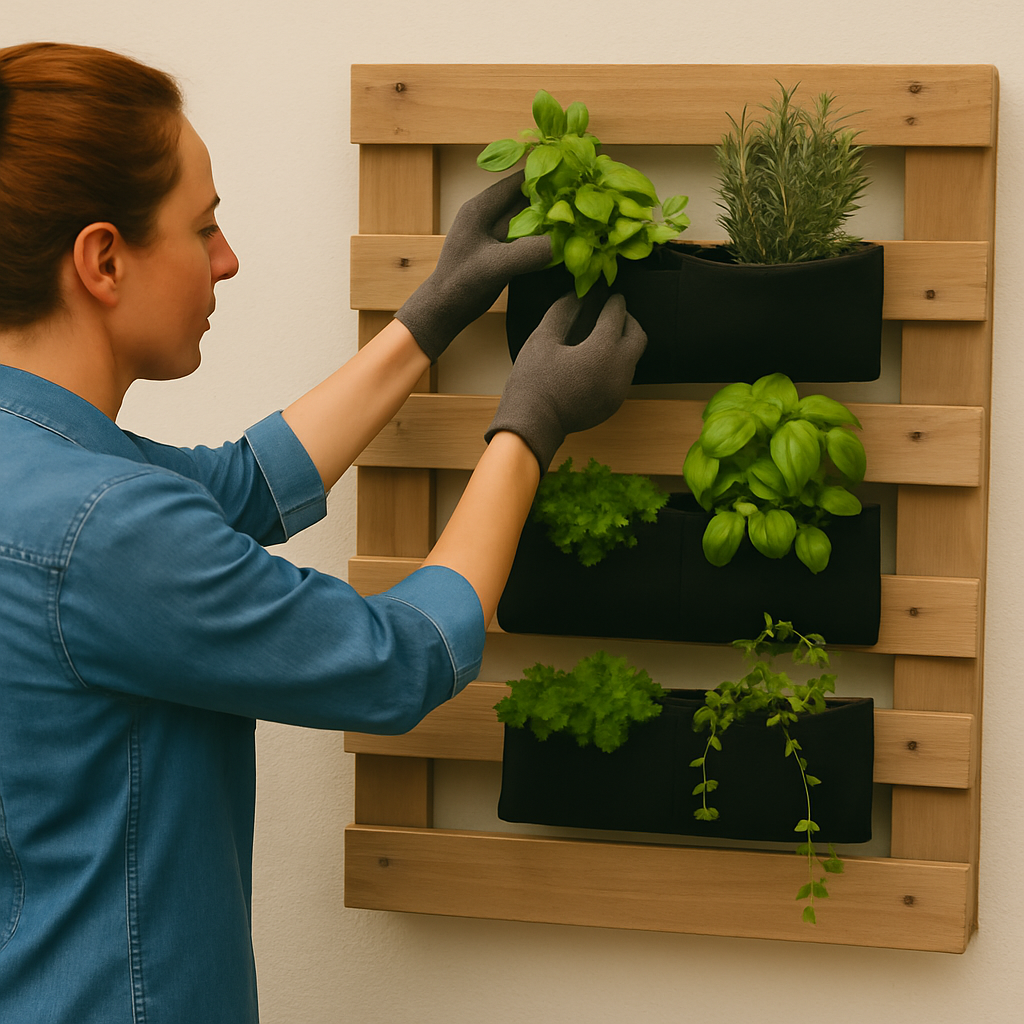 Como montar um jardim vertical pequeno com paletes em 5 passos simples